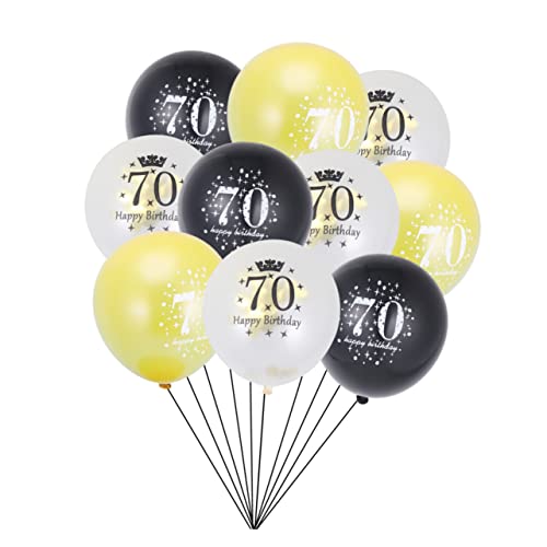 GREENADSCAPE Konfetti Ballons Set Digitale Zahl Ballons Für Geburtstagsfeiern Und Jubiläen 70 Jahre Alt Party Dekoration Mit 10 Zahlen Und 5 Konfetti Ballons von GREENADSCAPE