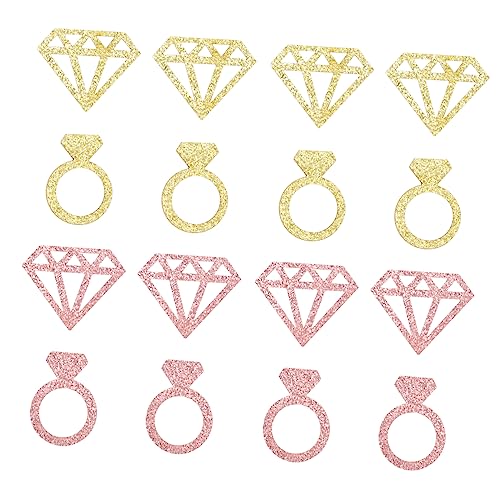 GREENADSCAPE 2 Konfetti werfen spaß evengers valentienstag ballongas valentinesday Roségoldener Stift Diamantring Konfetti Ring aus Roségold Goldrand Verlobungsstütze Konfetti aus Glitzerpapier von GREENADSCAPE