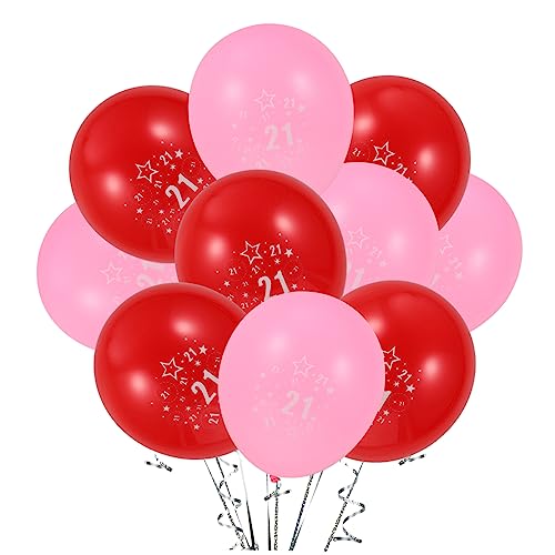 GREENADSCAPE 20 Stk Geburtstag Luftballons Gedenkballons einzigartige Partyballons helium balloon helium ballon hochzeitsdeko Drucken von Luftballons Ornament Luftballons zur Verschönerung Rosa von GREENADSCAPE