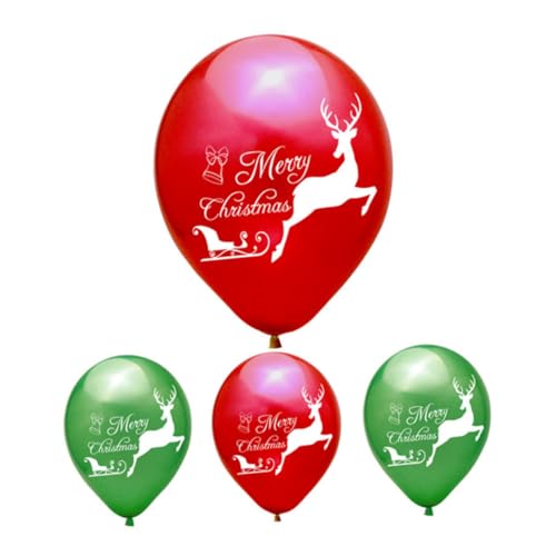 GREENADSCAPE 20 Stück 12 Zoll Latexballons Weihnachtsthema Set | Bedruckte Luftballons Kits | Heimdekoration Für Partyaktivitäten | Set 5 von GREENADSCAPE