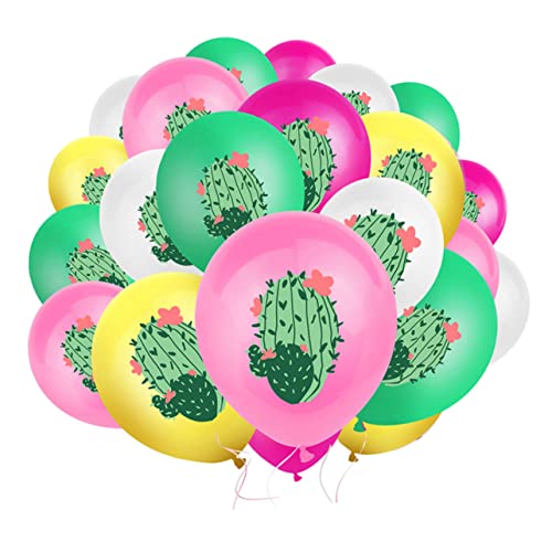 GREENADSCAPE 25st Kaktus Ballon Luftballons Für Strandpartys Ballons Mit Hawaii-thema Mexikanische Partyballons Luftballons Mit Stranddekoration Hawaiianische Dekorationen Luau Emulsion von GREENADSCAPE