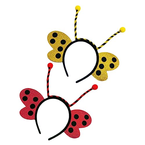 GREENADSCAPE 2St Schmetterlingsbienen-Stirnband Tentakel-Haarreifen tierischer Kopfschmuck tierisches Haarband kinder haarschmuck tier haarreif schönes Cartoon-Stirnband Haarschmuck für Kinder von GREENADSCAPE