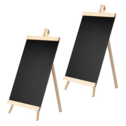 GREENADSCAPE 2St Tafel Tisch Staffelei Memoboard für die Arbeitsplatte Message-Board-Schild würfelunterlage notice board tabel tavlit Message Board Lebensmitteletiketten für Partybuffets Holz von GREENADSCAPE