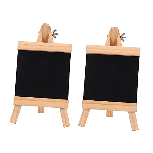 GREENADSCAPE 2St Tafel zeichenpad kinder write board Tischdekoration schreibtischplatte tavlit Desktop-Nachrichtenbrett Whiteboard-Staffelei Nachricht Zubehör Nachrichtenversorgung Holz Black von GREENADSCAPE