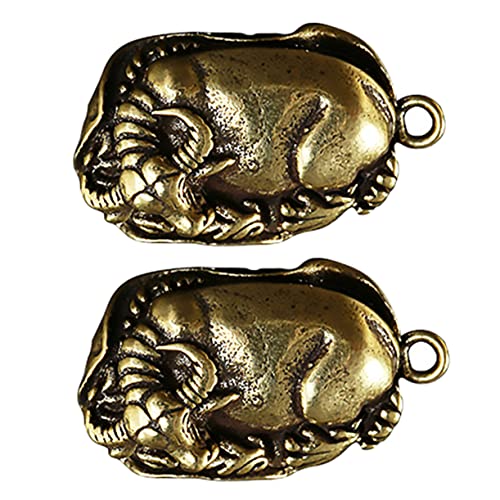 GREENADSCAPE 2pcs Wasser Buffalo Ornament Retro Tee Pet Desktop Schmuck Halten Tasse Decor von GREENADSCAPE