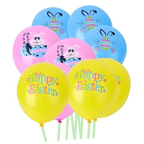 GREENADSCAPE 30 Stück Ostern Latexballons Mit Cartoon Motiven Bunte Ballondekoration Für Osterfeiern Kindergeburtstage Und Festliche Anlässe Ideal Für Kreative Party Hintergründe von GREENADSCAPE