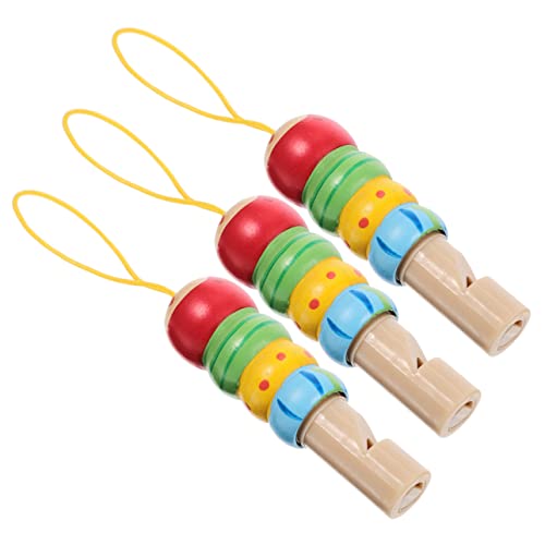 GREENADSCAPE 3st Pfeife Pfeifspielzeug Für Kleinkinder Musikalische Musikinstrument Für Kinder Rhythmusspielzeug Lernen Sinnesspielzeug Für Kleinkinder Kleinkindbedarf Massivholz Colorful von GREENADSCAPE