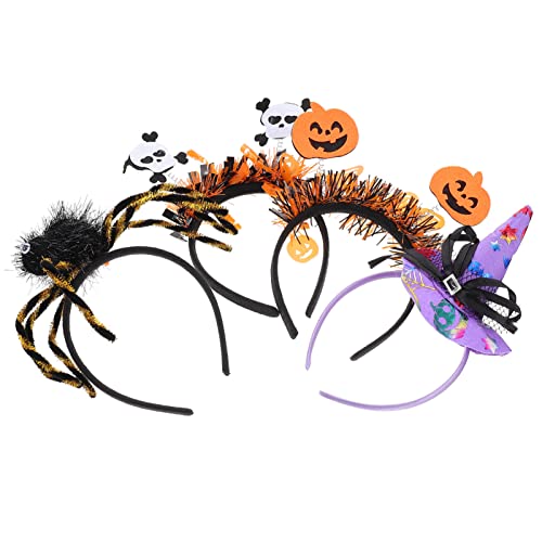 GREENADSCAPE 4pcs Halloween Party Haarbänder Für Kinder Hexenhut Design Haarbänder Halloween Dekorationen von GREENADSCAPE