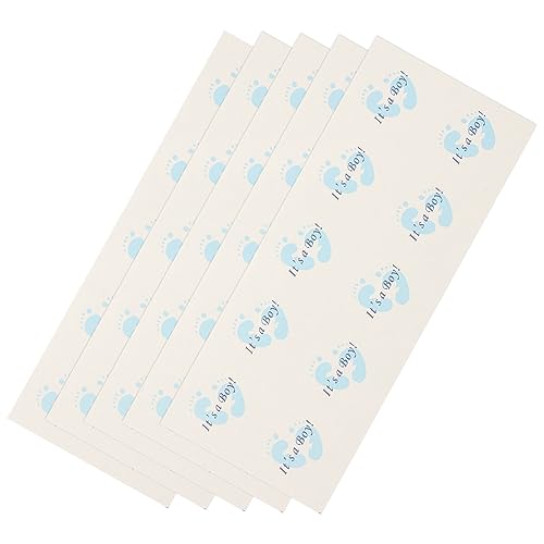 GREENADSCAPE 50-Blatt-Box Scrapbooking-Aufkleber Geschenketikett Umschlagsiegel Babyparty-Aufkleber Etikettenaufkleber Scrapbook-Sticker Selber Machen Umschlagaufkleber Papier Sky-Blue von GREENADSCAPE