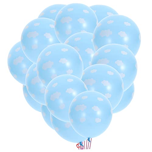 GREENADSCAPE 50 Stück 12 Latexballons Party Liefert Luftballons Riesenballon Luftballons Für Die Babyparty Hellblaue Luftballons Wolkenballons Metallische Blaue Luftballons Flugzeugballon Blue von GREENADSCAPE