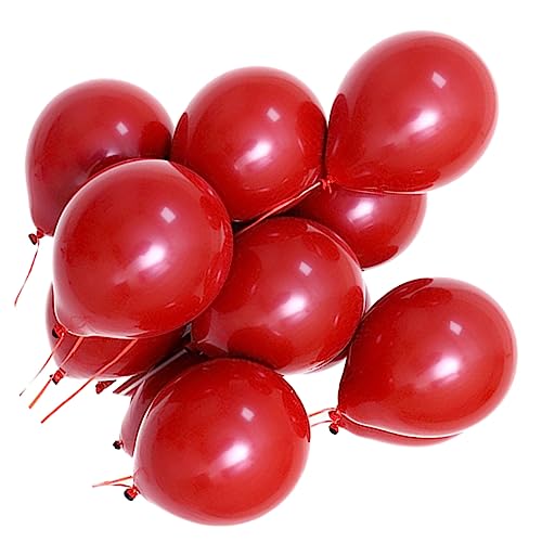 GREENADSCAPE 50 Stück Rote Heliumballons Rote Emulsion Babypartyballons Partyballons Purpurrote Ballons von GREENADSCAPE