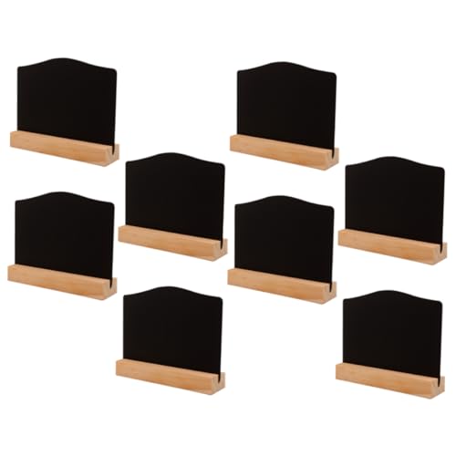 GREENADSCAPE 8St write board hochzeitsdeko hochzeitsdeco activity-board tablet mit tavlit abwischbares Zeichenbrett schwarze Tafel, Kreidetafel kleine Tafelzeichen Tafeln aus Holz hölzern Black von GREENADSCAPE