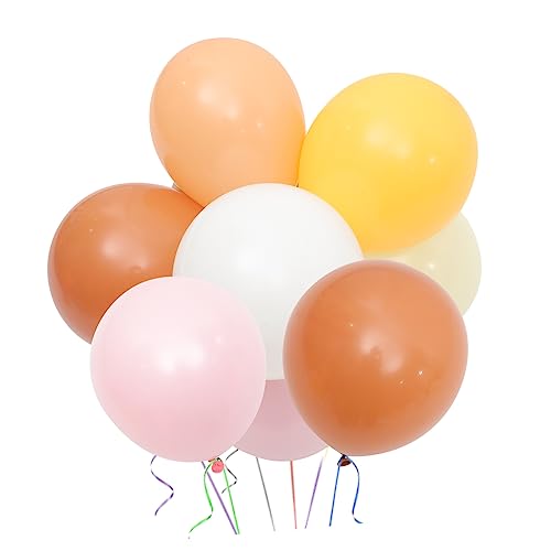 GREENADSCAPE 9 Sätze Gänseblümchen-luftballons Für Die Babyparty Metallische Luftballons Fetzige Partydekoration Gänseblümchen Ballons Gelb-orangeer Ballon Weiße Buchstabenballons Emulsion von GREENADSCAPE