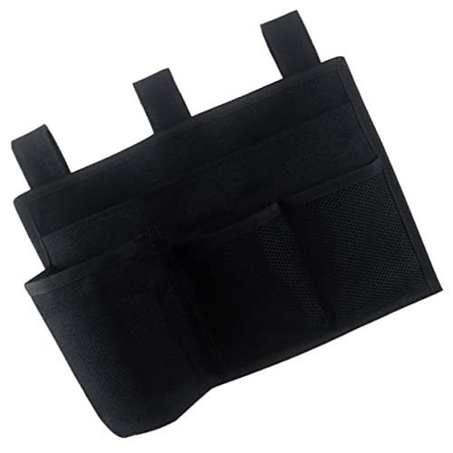 GREENADSCAPE Aufbewahrungstasche am Bett Beutel für Kleinigkeiten Türtasche Nachttisch organizer handtasche aufbewahrungstaschen hängende kleinigkeiten halter Mehrzwecktasche Polyester Black von GREENADSCAPE