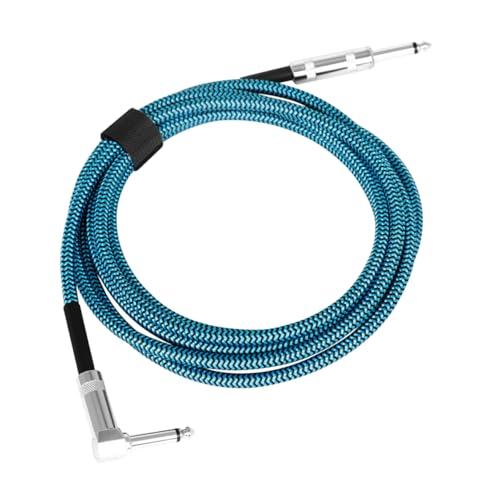 GREENADSCAPE Gitarrenkabel Kabel für gitarre Gitarreneffektkabel Gitarren-Patchkabel Adapter-Effektkabel Gitarrenverbindungskabel Geräuschreduktion Audiokabel Gitarrenparts Kupferkern Blue von GREENADSCAPE