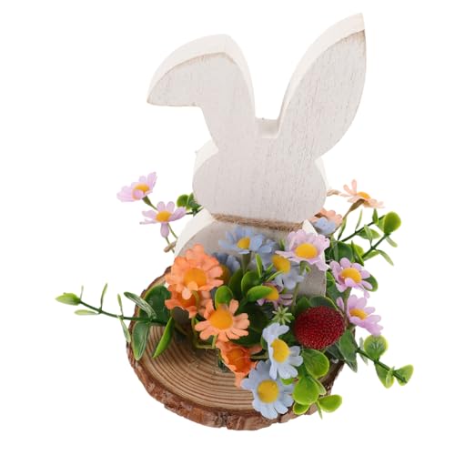 GREENADSCAPE Hase Deko Ostern Tischdeko Rustikale Ostern Hase Tischdekoration Figuren Frühling Home Ostern Hase Tischornament Für Fröhliche Frühlingsatmosphäre von GREENADSCAPE