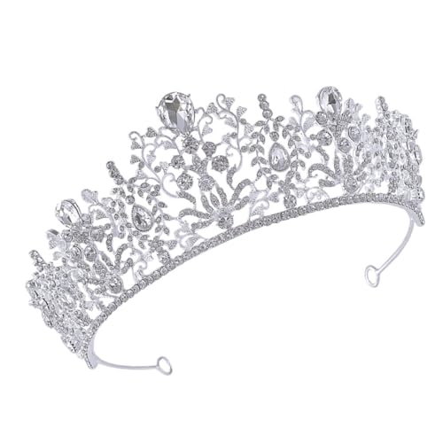 GREENADSCAPE Krone Haarschmuck trauzeugen bridesmaid wedding present trauzeugin Kopfschmuck für Mädchen Tiara Hochzeit Stirnband braut kopfschmuck Zink legierung Silver von GREENADSCAPE