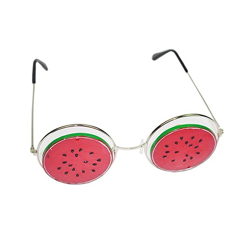 GREENADSCAPE Lustige Wassermelonen Make Up Brille Kreative Sonnenbrille Für Tanzpartys Und Maskerade Events Rot Ideal Für Mottopartys Und Feierlichkeiten Schützende UV Filter von GREENADSCAPE