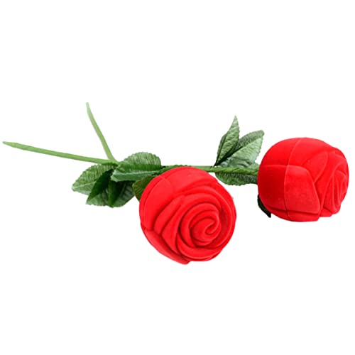 GREENADSCAPE Rosenringboxen Romantische Schmuckschatullen Für Verlobungs Und Hochzeitsringe Elegante Aufbewahrung Für Schmuck Hochwertige Ringhalter Rosenform von GREENADSCAPE