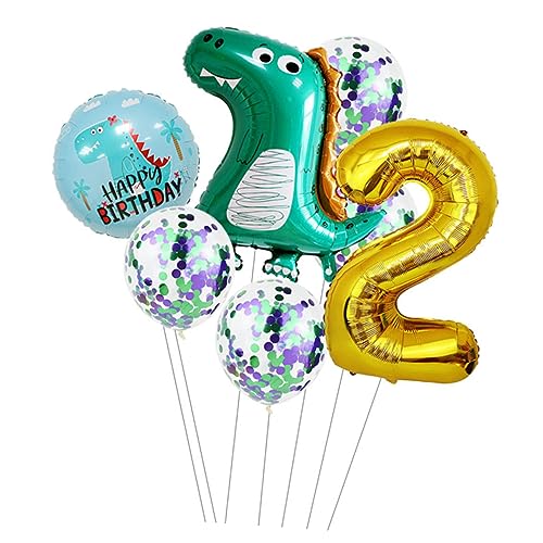 GREENADSCAPE Set Dekorative Dinosaurier Luftballons 1 Satz Partyzubehör Schöne Dinosaurier Folienballons Für Geburtstag Tiere Luftballons Zum Dekorieren von GREENADSCAPE