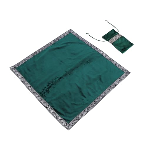 GREENADSCAPE Tarot Tischdecke Wahrsagungs Velours Tischdecke Tarotkarten Zubehör Wahrsagekarten Tischdecke Tarot Spezial Tischdecke Tarotkarten Taschen Wahrsagungs Velourstücher von GREENADSCAPE