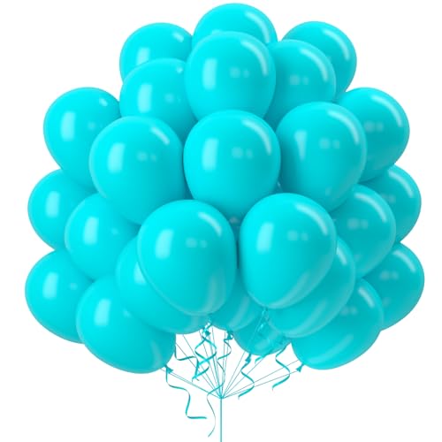 60 Stück Tiffany Blau Luftballons, 12 Zoll Türkis Helium Ballons, Turquoise Latexballons, Türkis Hochzeit Luftballons, Partyballon Deko Blau, für Geburtstag Hochzeitsdeko Engagement Baby Dusche von GRESAHOM