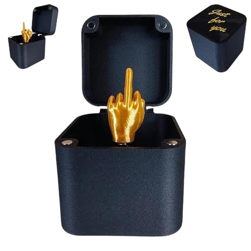 GRFFZX Mittelfinger in Einer Box, originelle Überraschungsgeschenkbox mit Mittelfinger, Pop-up-Geschenk mit Streich-Parodie und Box für Erwachsene, lustiges Streichgeschenk mit Mittelfinger (1 pcs) von GRFFZX