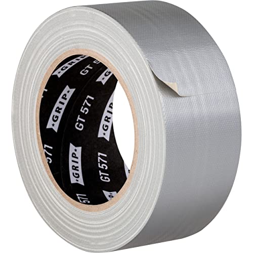 GRIP Eventbasics Gaffa Tape silber 50 mm x 25 m, Profi Gewebeband GT 571, sehr hohe Klebkraft, gewebeverstärktes Allround Klebeband zum Reparieren, Bündeln und Befestigen von GRIP Eventbasics