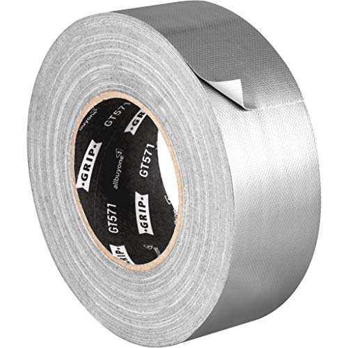 GRIP Eventbasics Gaffa Tape silber 50 mm x 50 m, Profi Gewebeband GT 571, sehr hohe Klebkraft, gewebeverstärktes Allround Klebeband zum Reparieren, Bündeln und Befestigen von GRIP Eventbasics