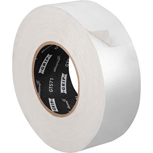 GRIP Eventbasics Gaffa Tape weiß 50 mm x 50 m, Profi Gewebeband GT 571, sehr hohe Klebkraft, gewebeverstärktes Allround Klebeband zum Reparieren, Bündeln und Befestigen von GRIP Eventbasics