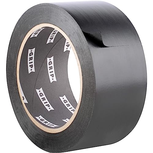 GRIP Eventbasics PVC Klebeband schwarz, 50 mm x 33 m, selbstklebendes PVC Band GT 802, matt, extrem elastisch und dehnbar, hoch reißfest, wasserfest von GRIP Eventbasics