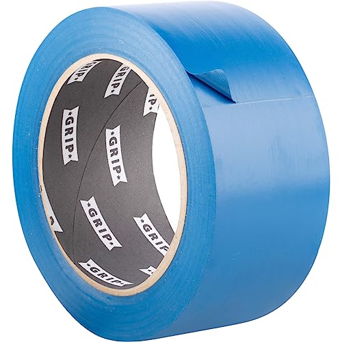 GRIP Eventbasics PVC Klebeband blau, 50 mm x 33 m, selbstklebendes PVC Band GT 802, matt, extrem elastisch und dehnbar, hoch reißfest, wasserfest von GRIP Eventbasics