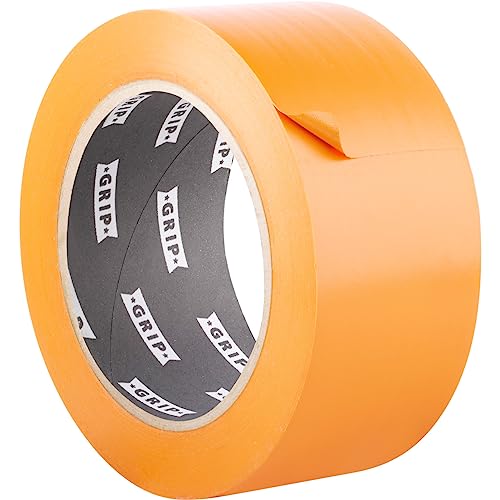 GRIP Eventbasics PVC Klebeband orange, 50 mm x 33 m, selbstklebendes PVC Band GT 802, matt, extrem elastisch und dehnbar, hoch reißfest, wasserfest von GRIP Eventbasics