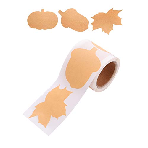 GRIRIW Kraft-aufkleber-etiketten 100 Kraftpapier- Pro Rolle Selbstklebende Kraft-aufkleber für Süßigkeiten Halloween von GRIRIW