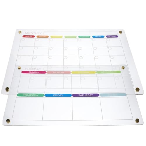 GRIRIW 1 Set Kühlschrank Magnetische Anzeigetafel Planer Liste Marker Wandkalender Whiteboard Radiergummi Ständer Digitaler Notizblock Kühlschrank Magnettafel Magnetische Termintafel von GRIRIW