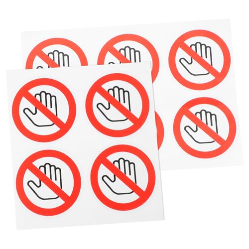 GRIRIW 10 Stück Selbstklebende „Do Not Touch Aufkleber Warnhinweise Für Maschinen Sicherheitszeichen „Do Not Use Hand Signs Ideal Für Werkstätten Und Industrieumgebungen von GRIRIW