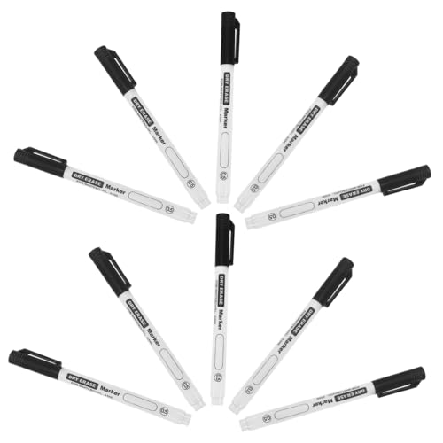 GRIRIW 10st Trockener Löschbrett Whiteboard-stifte Flipchart-papier Mini-whiteboard Kreidemarker Whiteboards Für Den Unterricht Punktmarkierungen Pastell Whiteboard-marker Plastik Black von GRIRIW