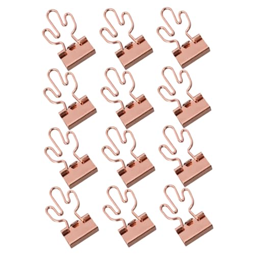 GRIRIW 12 Stück Binder Chip Clips Papierklammern Bürobedarf Kabel/Schlauchklemmen Zangen Heftklammern Standard Kleinkabelclips Bulldog Clips Füller Büroklammer von GRIRIW