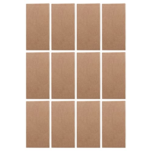 GRIRIW 12 Stücke Tasche Notizpads Einfache Notizbücher Mini Zeitplanung Handbücher (khaki) von GRIRIW