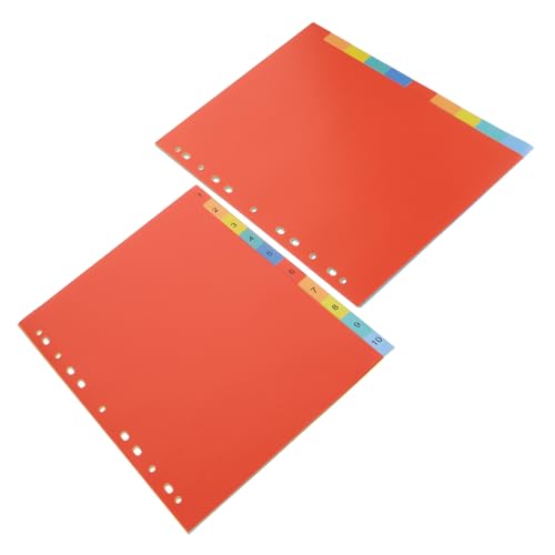 GRIRIW 2 Sets Kunststoff-binder-trennblätter, Notizbuch-trennblätter, Loseblatt-notizblock-trennblätter, Trennblätter, Farbige Binder-tabs von GRIRIW