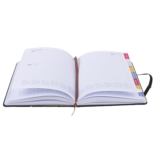 GRIRIW 2024 Englischer Notizbuch Planer 365 Tage Daily Planner Tragbarer Agenda Notizblock Für Effektive Zeitplanung Monatliche Und Tägliche Organisation von GRIRIW