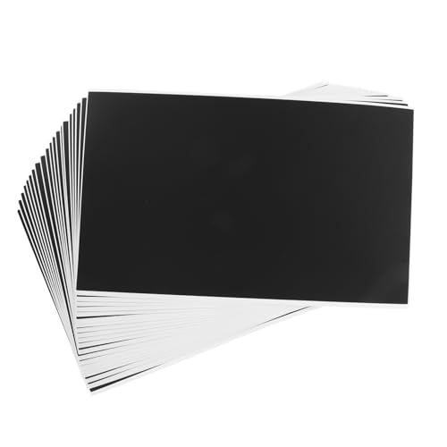 GRIRIW 20St Tafelaufkleber Beschriftungssticker Kreidetafel Aufkleber Große Kreidetafeln Beschriftung Sticker Klassenzimmertafel Aufkleber für Tafeletiketten PVC selbstklebend Black von GRIRIW