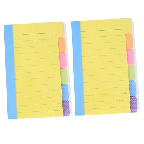 GRIRIW 2St Haftnotizbuch Planer Haftnotizen selbstklebender Notizblock Aufkleber Registerkarten sticky notes book selbstklebende notizzettel selbstklebende Notizblöcke Schulbedarf Papier von GRIRIW