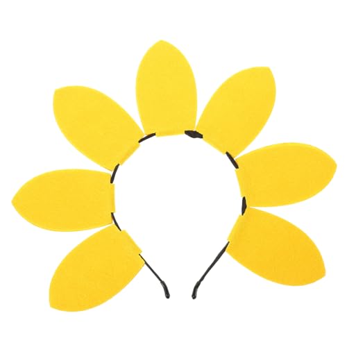 GRIRIW 2st Sonnenblumen-stirnband Accessoires Für Partyfrisuren Make-up-haarband Party-stirnbänder Boho-dekor Turban-stirnband Gänseblümchen-dekor Kopfbedeckung Yellow Kunststoff von GRIRIW