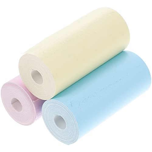 GRIRIW 3 Rollen Thermopapier Punkt Pastell Notizen Bindemittel Etiketten Post buntpapier Geschenkidee entfernbarer Korrekturaufkleber Multifunktions-Korrekturpapier selbstklebendes Papier von GRIRIW