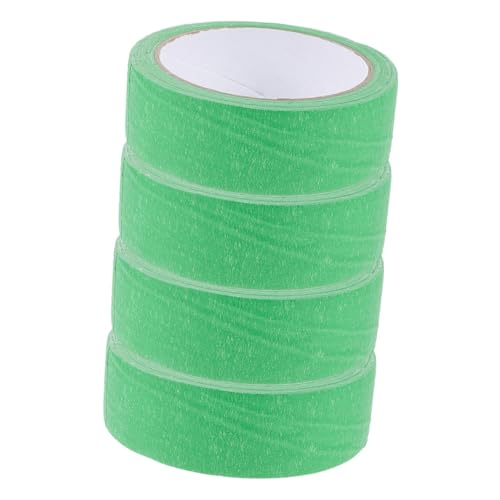 GRIRIW 4 Rollen Abdeckband Papierbänder Bastelbänder Nadelstreifenband Beschriftungsband Zeichenband aufkleberpapier seidenband Haftband tape band dekoäste Farbband Malerbänder Green von GRIRIW