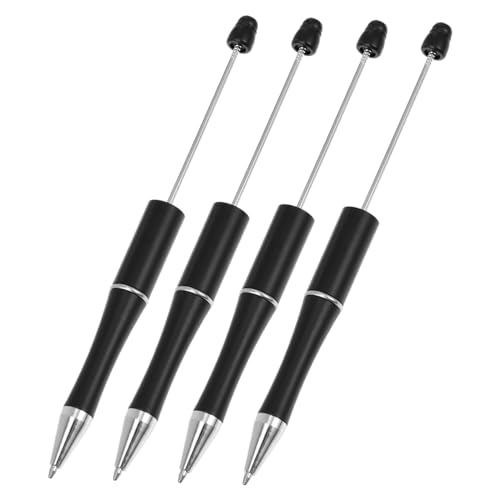 GRIRIW 4 Stück Kugelschreiber Mit Perlen Perlen-kugelschreiber Lustige Stifte Schreibstift Squishy-stifte Für Verschiedene Perlenstifte Kugelschreiber Mit Tinte Black Plastik von GRIRIW