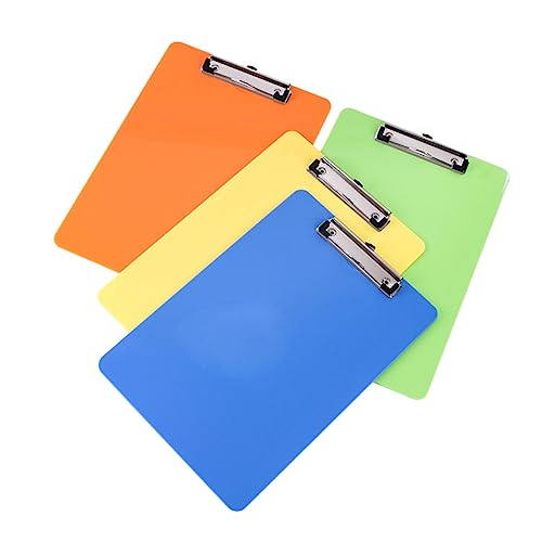 GRIRIW 4er Set Bunte A4 Klemmbretter Schreibbrett Clipboards Für Büro Und Schule Zufällige Farben Praktische Dokumentenablage Und Schreibunterlage von GRIRIW