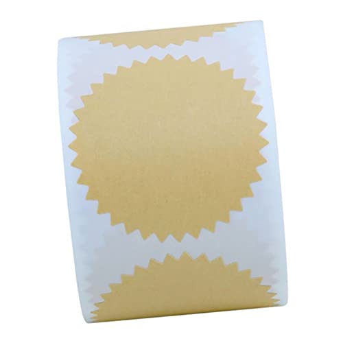 GRIRIW 500Stücke Kraftpapier Aufkleber Blanko Geschenkaufkleber Für Party Favors Umschlagaufkleber Und Dekoration Selbstklebend Für Kreative Beschriftungen Und Geschenkverpackungen von GRIRIW