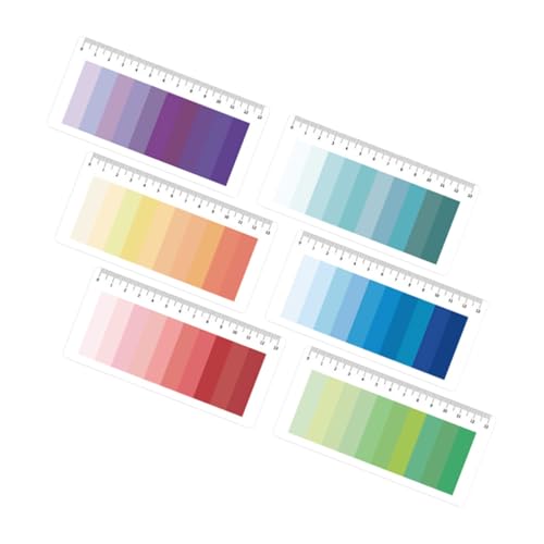 GRIRIW 6 Sets Gradient Sticky Tabs Praktische Seitenmarker Dünne Haftnotizen Für Schule Und Büro Pro Set Pastellfarben Wiederverwendbare Index Tabs Für Bücher Und Notizen von GRIRIW